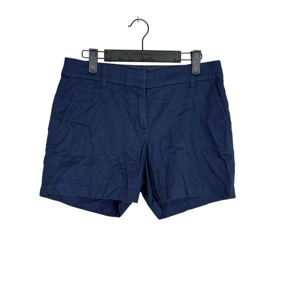 J. Crew Cotton Classic Chino Utility Flat Front Pocket Casual Shorts 4 Navy Blue - Picture 14 of 15